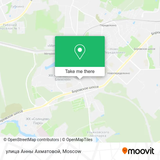 улица Анны Ахматовой map