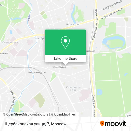 Щербаковская улица, 7 map