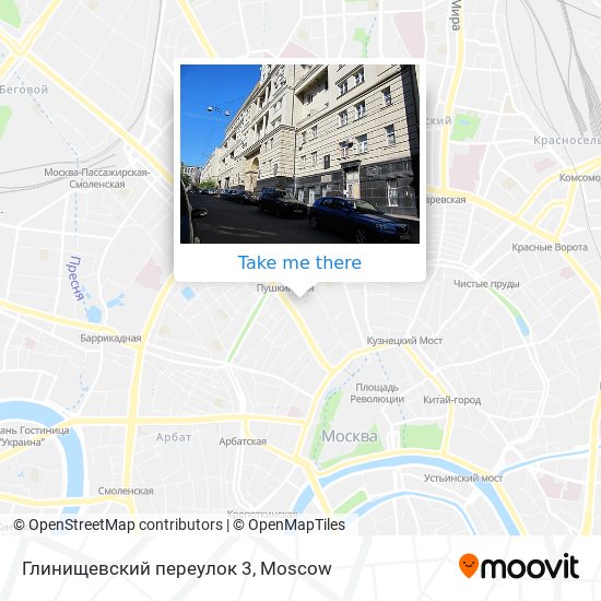 Глинищевский переулок 3 map