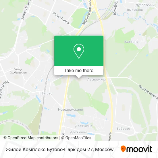 Жилой Комплекс Бутово-Парк дом 27 map