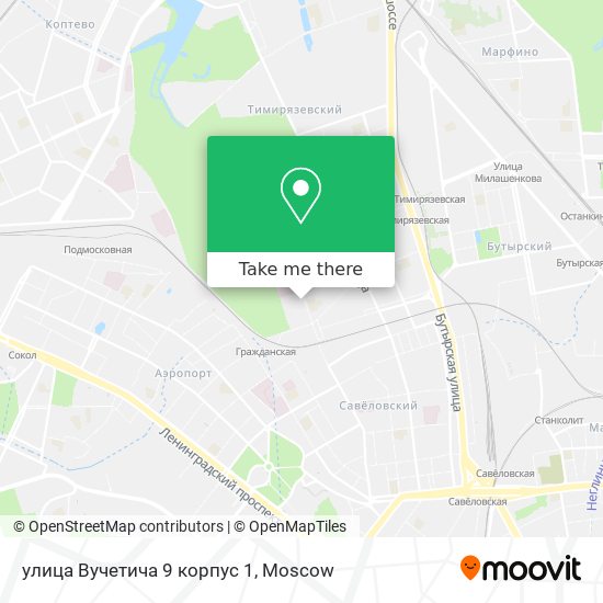 улица Вучетича 9 корпус 1 map