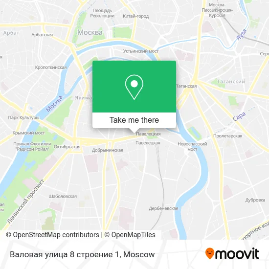 Валовая улица 8 строение 1 map