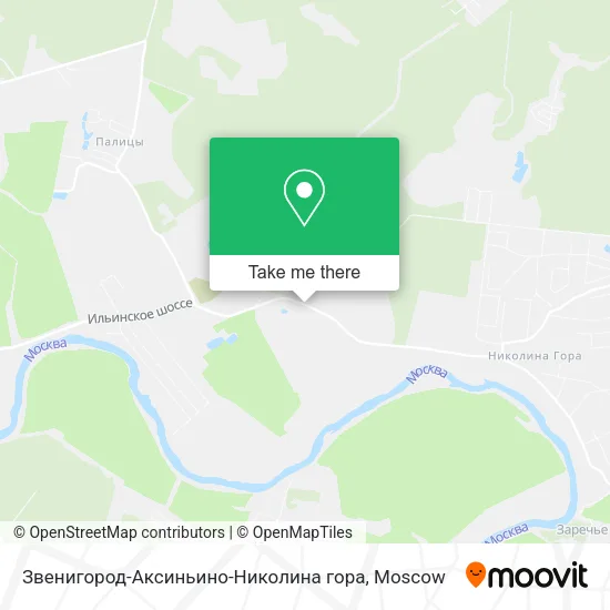 Звенигород-Аксиньино-Николина гора map