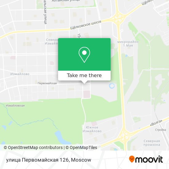 улица Первомайская 126 map