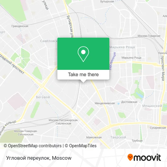 Угловой переулок map