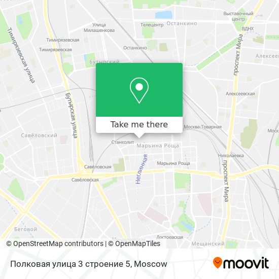 Полковая улица 3 строение 5 map