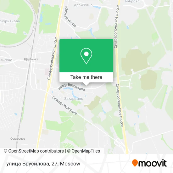 улица Брусилова, 27 map