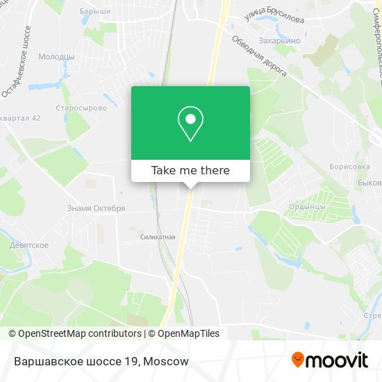 Варшавское шоссе 19 map