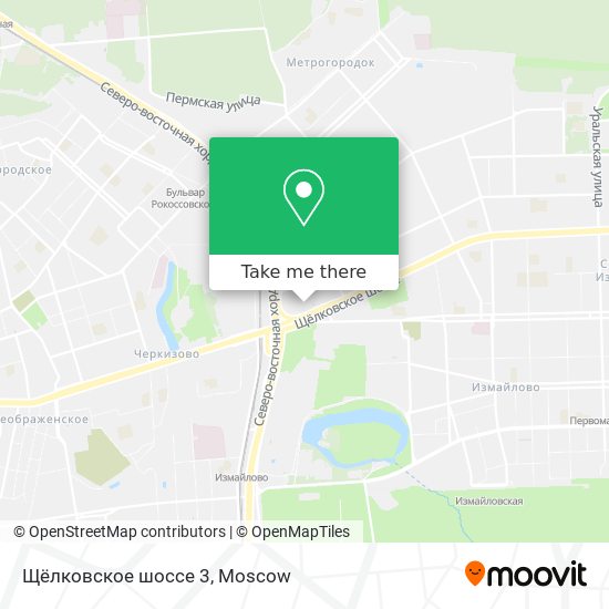 Щёлковское шоссе 3 map