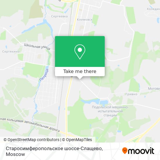 Старосимферопольское шоссе-Слащево map