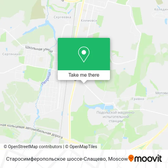 Старосимферопольское шоссе-Слащево map