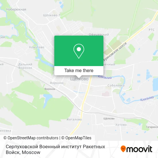 Серпуховской Военный институт Ракетных Войск map
