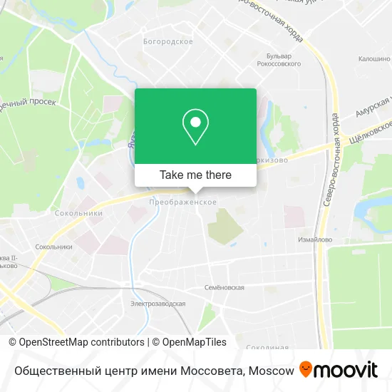 Общественный центр имени Моссовета map