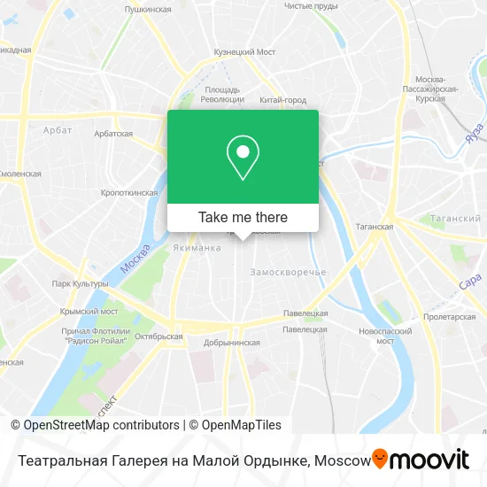 Театральная Галерея на Малой Ордынке map