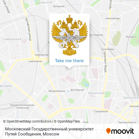 Московский Государственный университет Путей Сообщения map