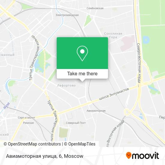 Авиамоторная улица, 6 map