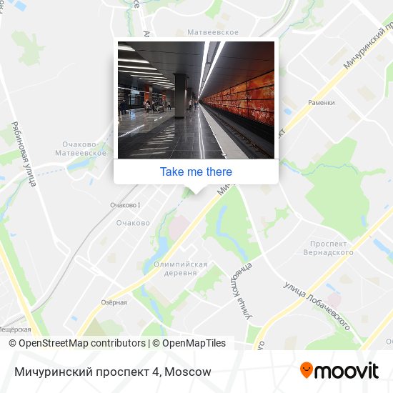 Мичуринский проспект 4 map