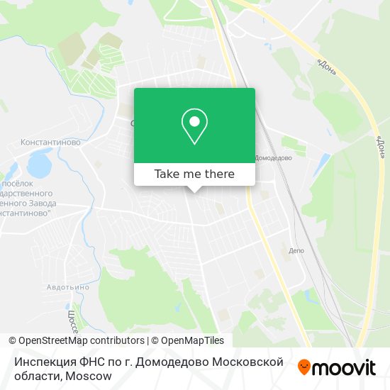 Инспекция ФНС по г. Домодедово Московской области map