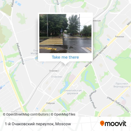 1-й Очаковский переулок map