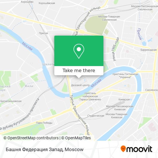 Башня Федерация Запад map