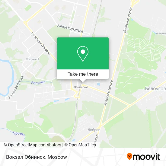 Вокзал Обнинск map