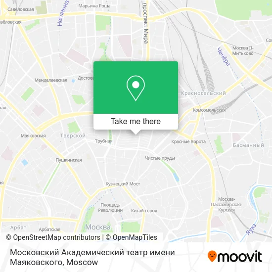 Московский Академический театр имени Маяковского map