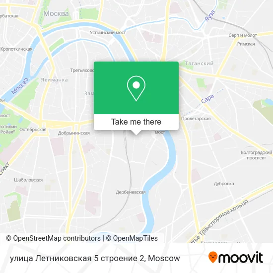 улица Летниковская 5 строение 2 map