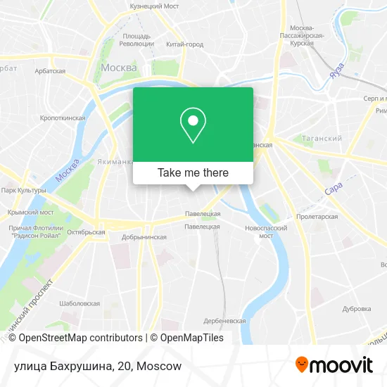 улица Бахрушина, 20 map