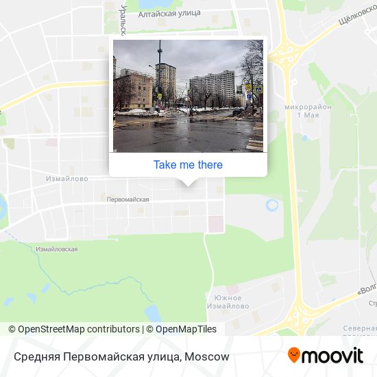 Средняя Первомайская улица map