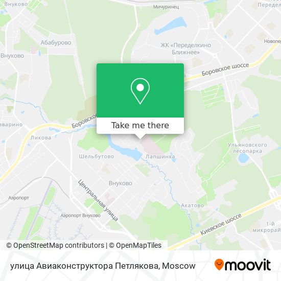 улица Авиаконструктора Петлякова map