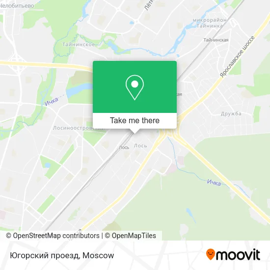Югорский проезд map