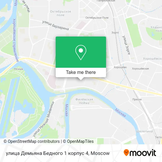 улица Демьяна Бедного 1 корпус 4 map