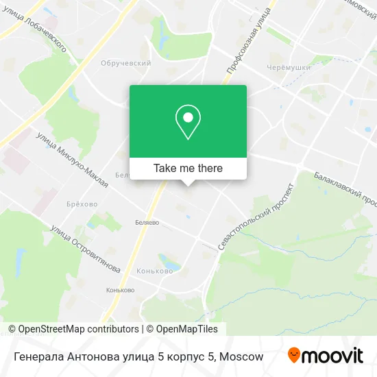 Генерала Антонова улица 5 корпус 5 map