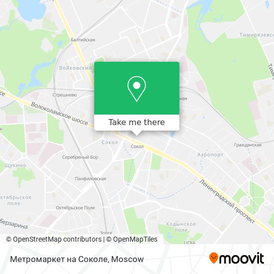 Метромаркет на Соколе map