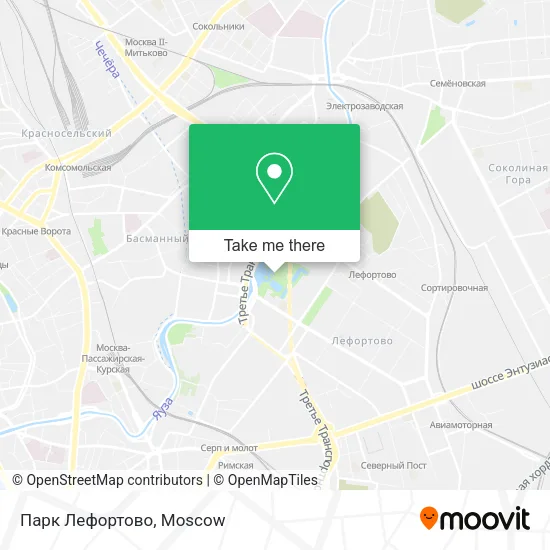Парк Лефортово map