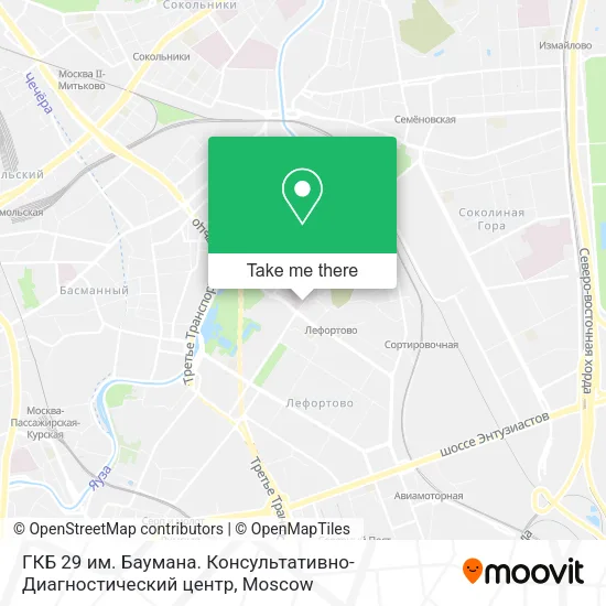 ГКБ 29 им. Баумана. Консультативно-Диагностический центр map