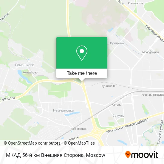 МКАД 56-й км Внешняя Сторона map