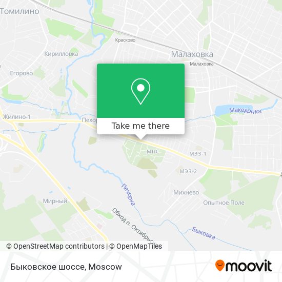 Быковское шоссе map