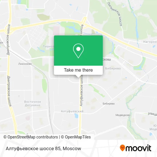 Алтуфьевское шоссе 85 map