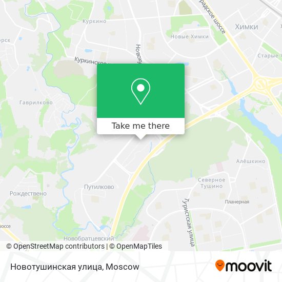 Новотушинская улица map