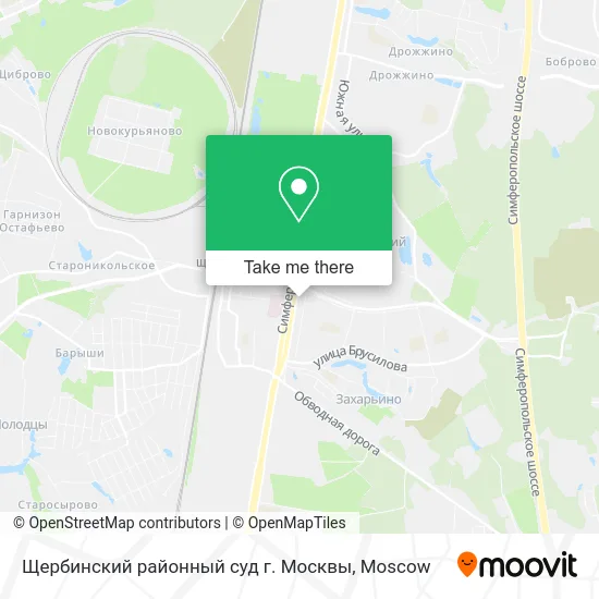Щербинский районный суд г. Москвы map