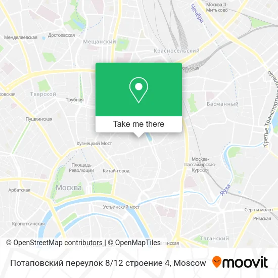 Потаповский переулок 8 / 12 строение 4 map