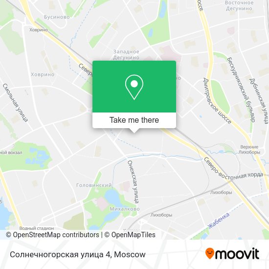 Солнечногорская улица 4 map