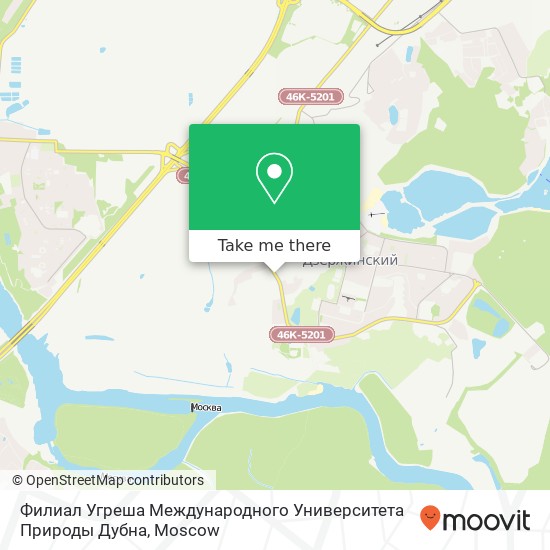 Филиал Угреша Международного Университета Природы Дубна map