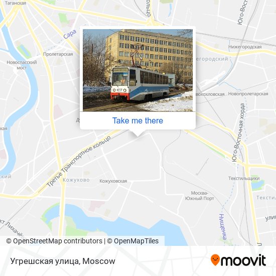 Угрешская улица map