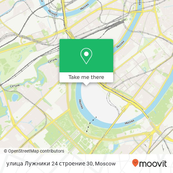 улица Лужники 24 строение 30 map