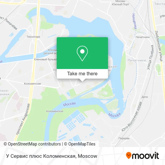 У Сервис плюс Коломенская map