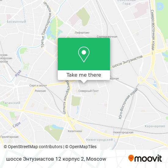 шоссе Энтузиастов 12 корпус 2 map