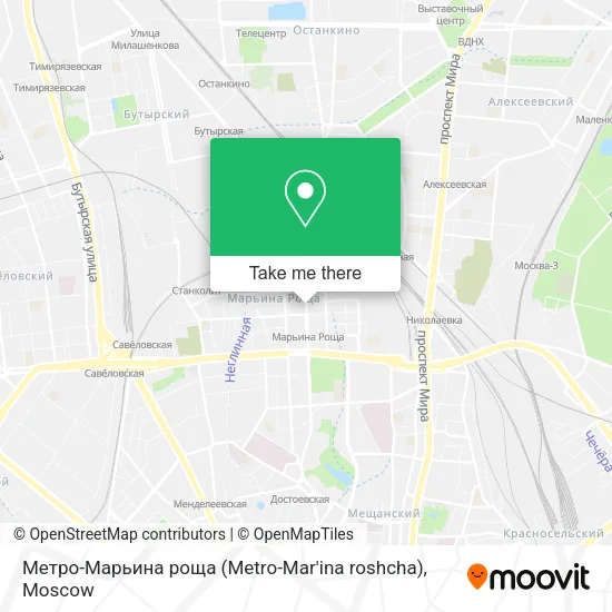 Метро-Марьина роща (Metro-Mar'ina roshcha) map