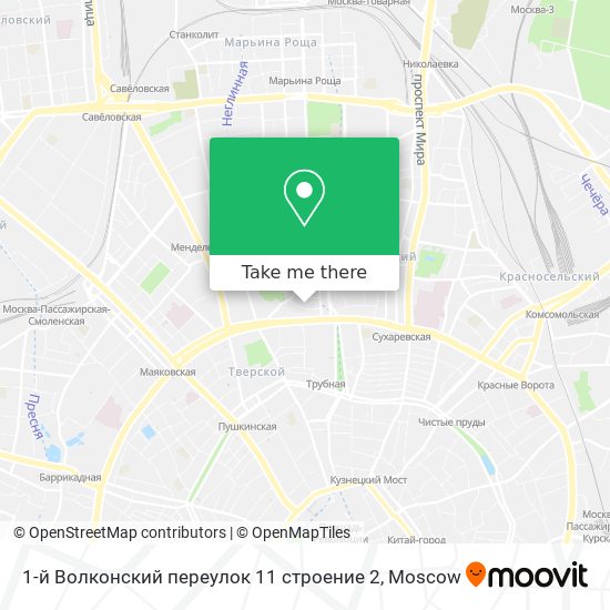 1-й Волконский переулок 11 строение 2 map